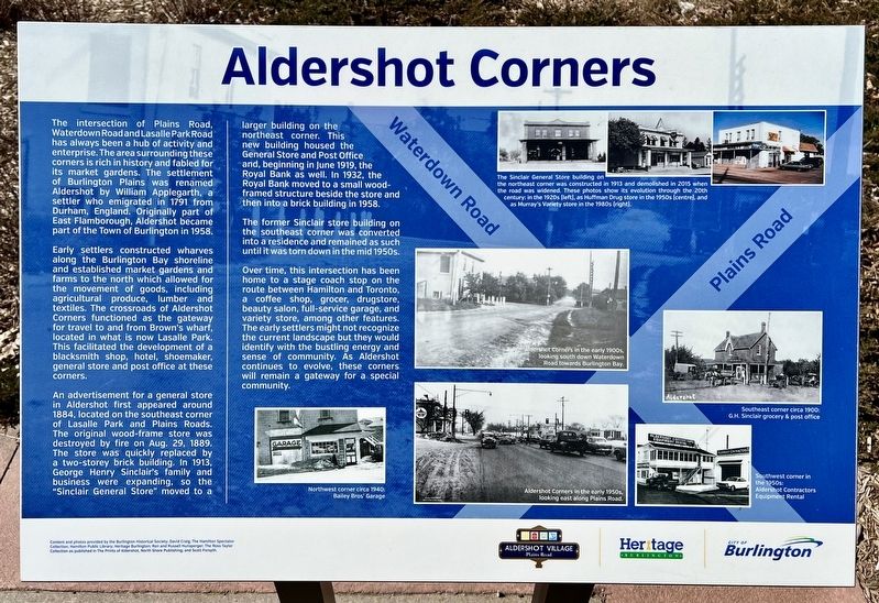 Aldershot Corners Marker image. Click for full size.