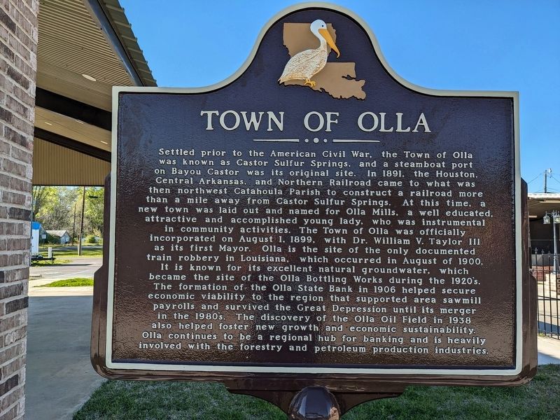Town of Olla Marker. Click for full size. Town of Olla Marker image. Click for full size.