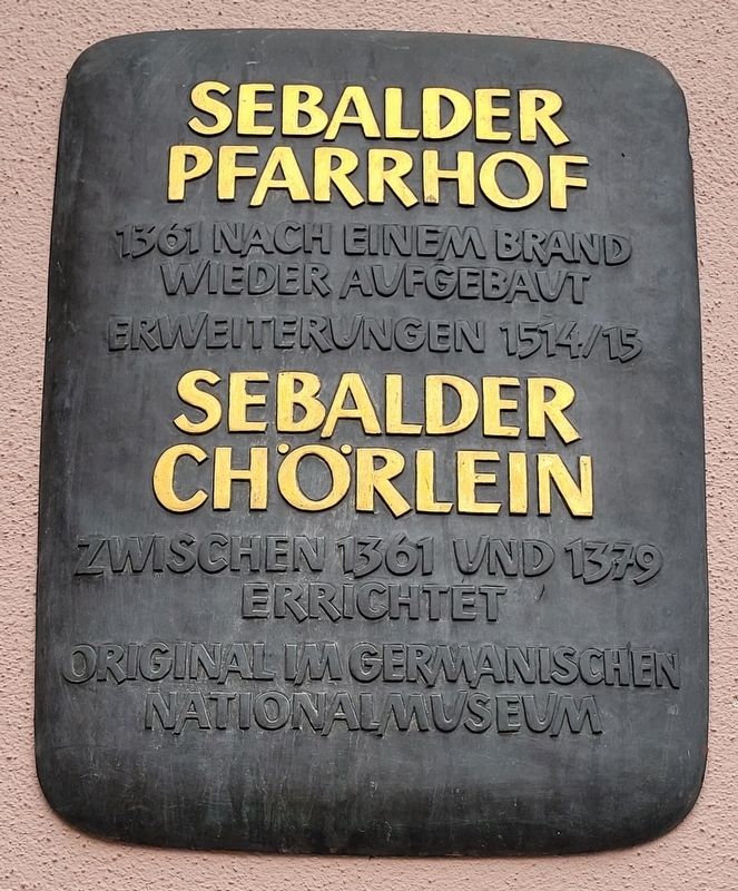 Sebalder Pfarrhof / Sebalder Rectory Marker image. Click for full size.