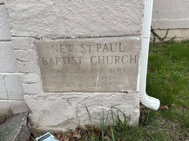 New St. Paul Baptist Church Marker. Click for full size. New St. Paul Baptist Church Marker image. Click for full size.