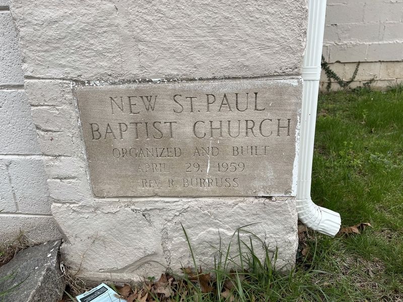 New St. Paul Baptist Church Marker image. Click for full size.