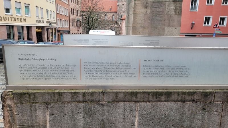 Historische Felseng�nge N�rnberg / Medieval Rockcellars Marker image. Click for full size.