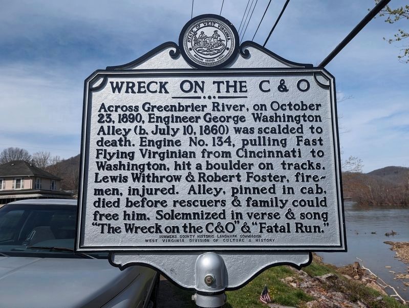 Wreck on the C&O Marker image. Click for full size.