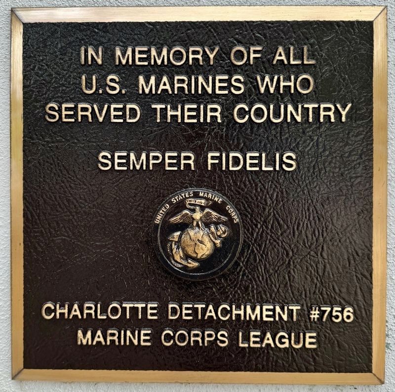 U.S. Marine Corps Veterans Marker image. Click for full size.