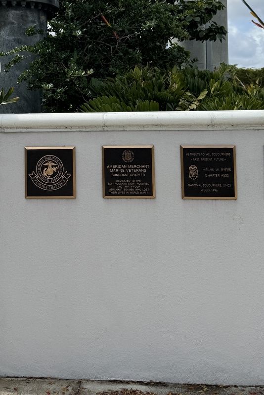 American Merchant Marine Veterans Marker (center) image. Click for full size.