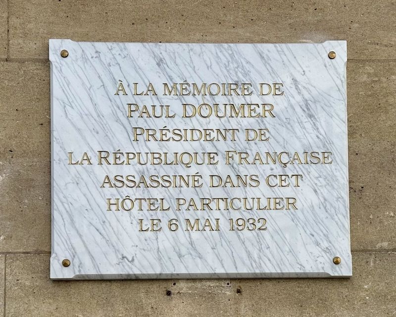 Paul Doumer Marker. Click for full size. Paul Doumer Marker image. Click for full size.
