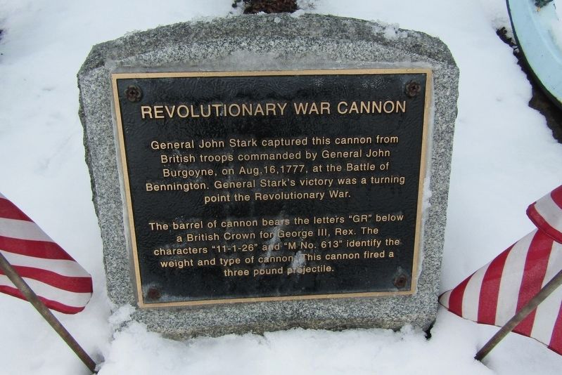 Revolutionary War Cannon Marker image. Click for full size.