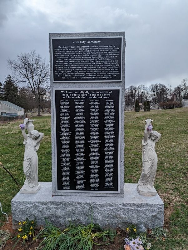 York City Cemetery Marker. Click for full size. York City Cemetery Marker image. Click for full size.