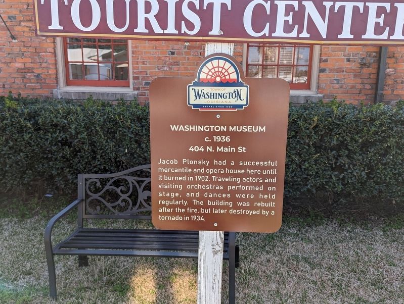 Washington Museum Marker. Click for full size. Washington Museum Marker image. Click for full size.