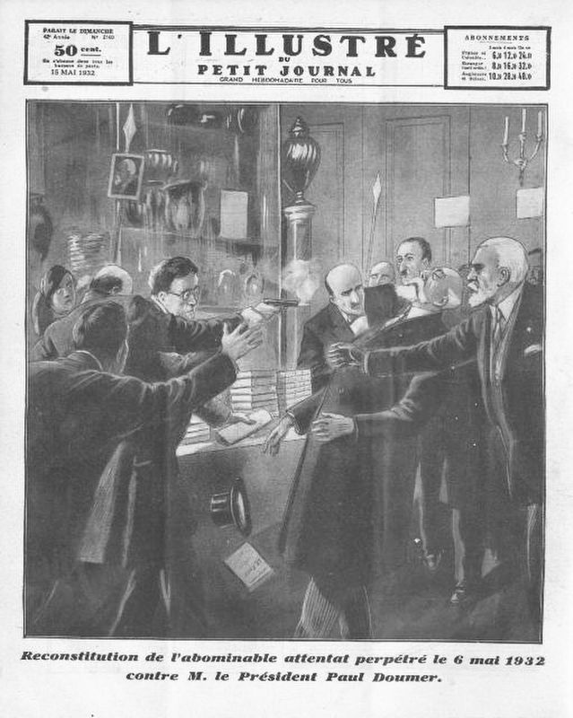 The assassination of President Paul Doumer. Click for full size. The assassination of President Paul Doumer image. Click for full size.