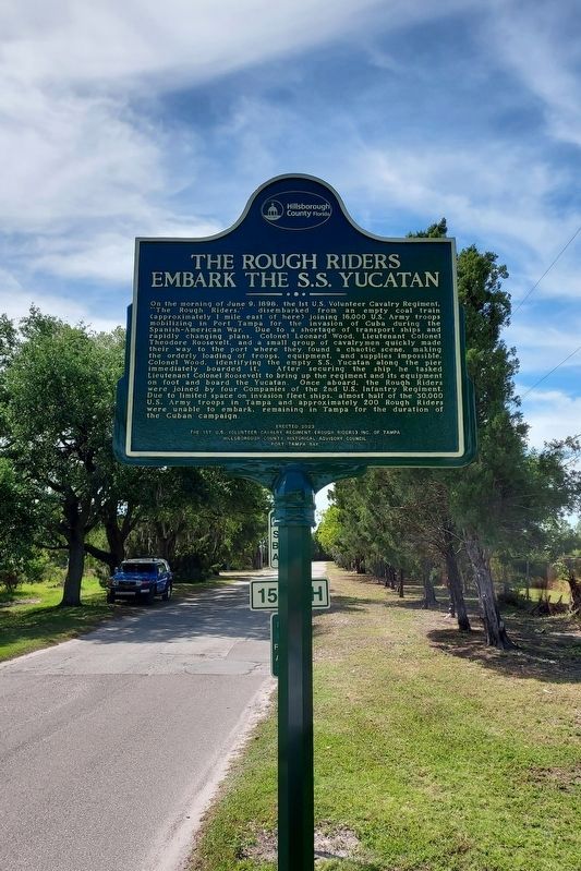 The Rough Riders Embark the S.S. Yucatan Marker image. Click for full size.