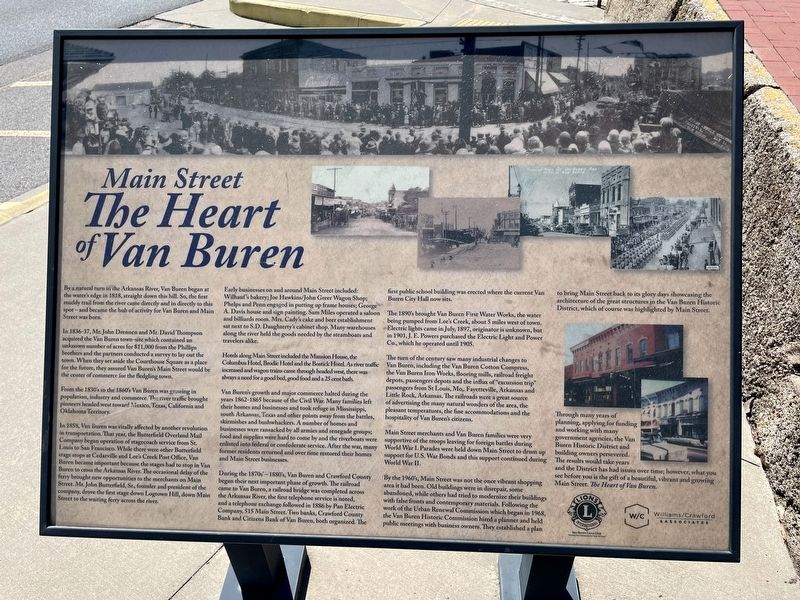 The Heart of Van Buren Marker. Click for full size. The Heart of Van Buren Marker image. Click for full size.