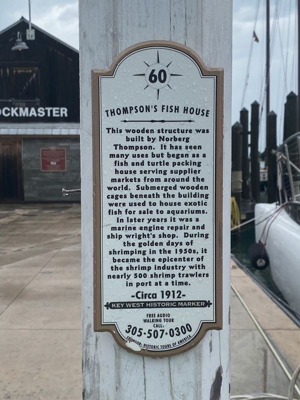 Thompson's Fish House Marker. Click for full size. Thompson's Fish House Marker image. Click for full size.