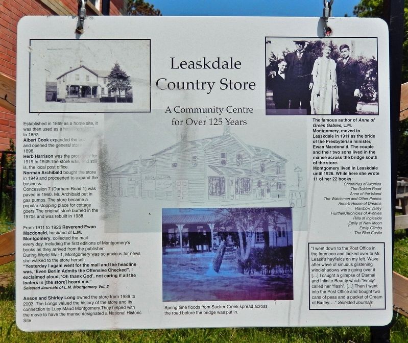 Leaskdale Country Store Marker. Click for full size. Leaskdale Country Store Marker image. Click for full size.