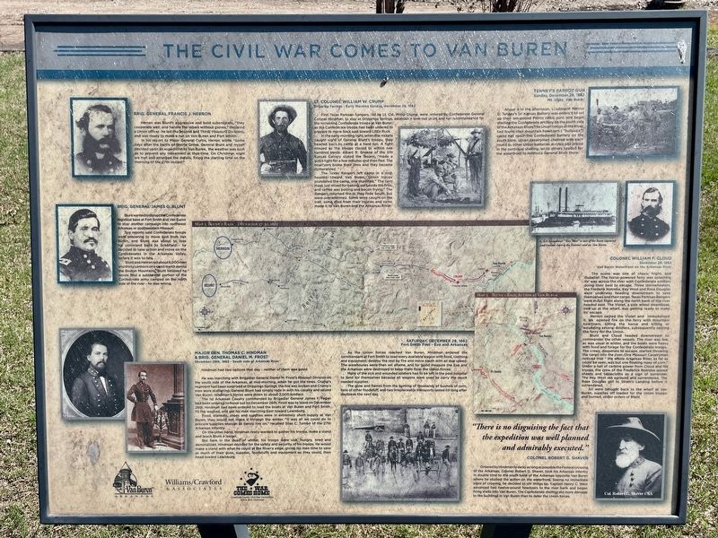 The Civil War Comes to Van Buren Marker. Click for full size. The Civil War Comes to Van Buren Marker image. Click for full size.