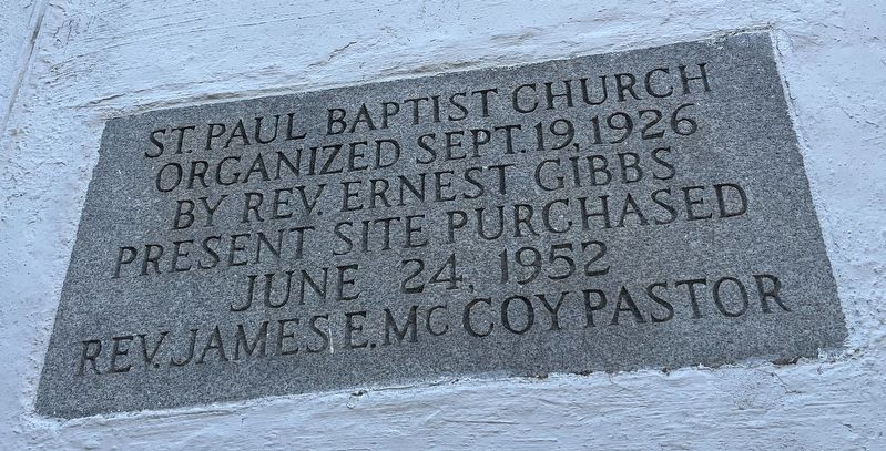 St. Paul Baptist Church Marker image. Click for full size.