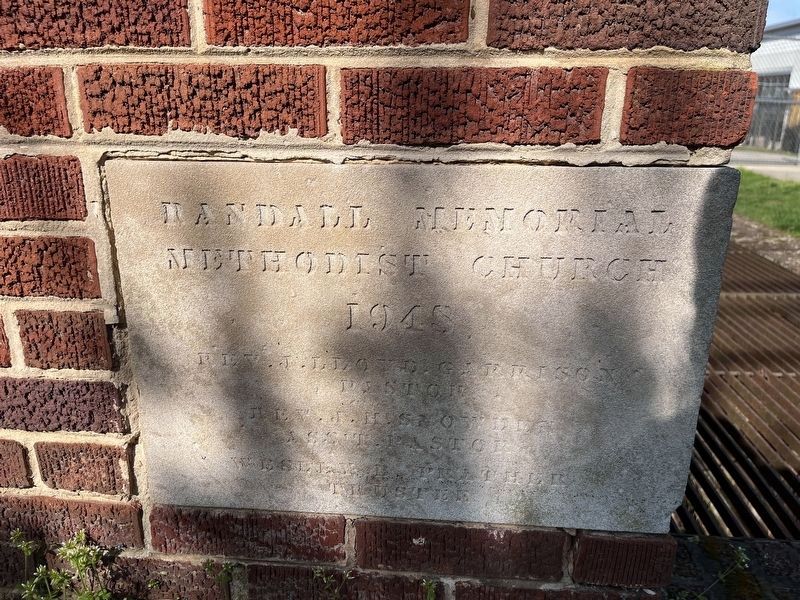 Randall Memorial Methodist Church Marker image. Click for full size.