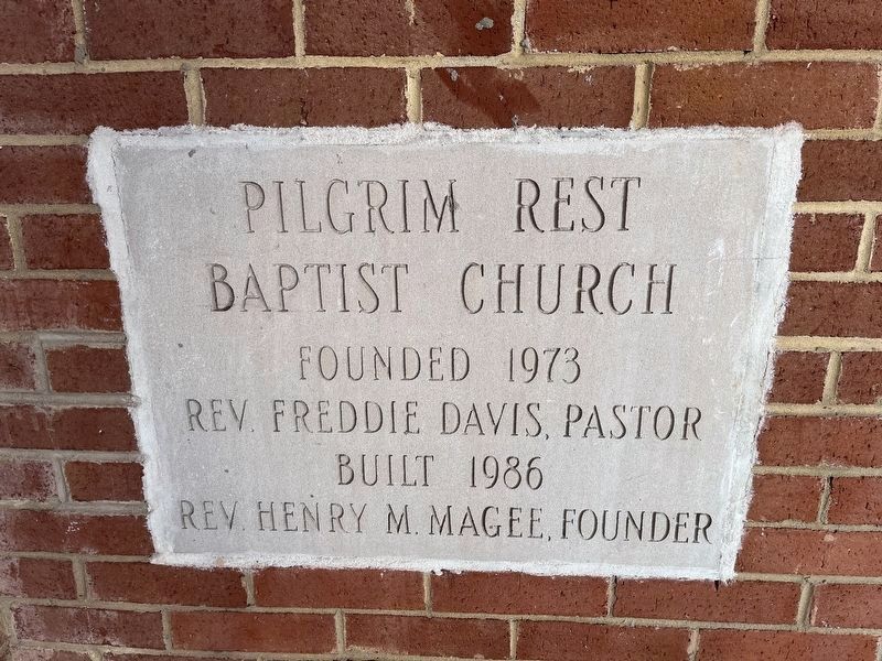 Pilgrim Rest Baptist Church Marker. Click for full size. Pilgrim Rest Baptist Church Marker image. Click for full size.