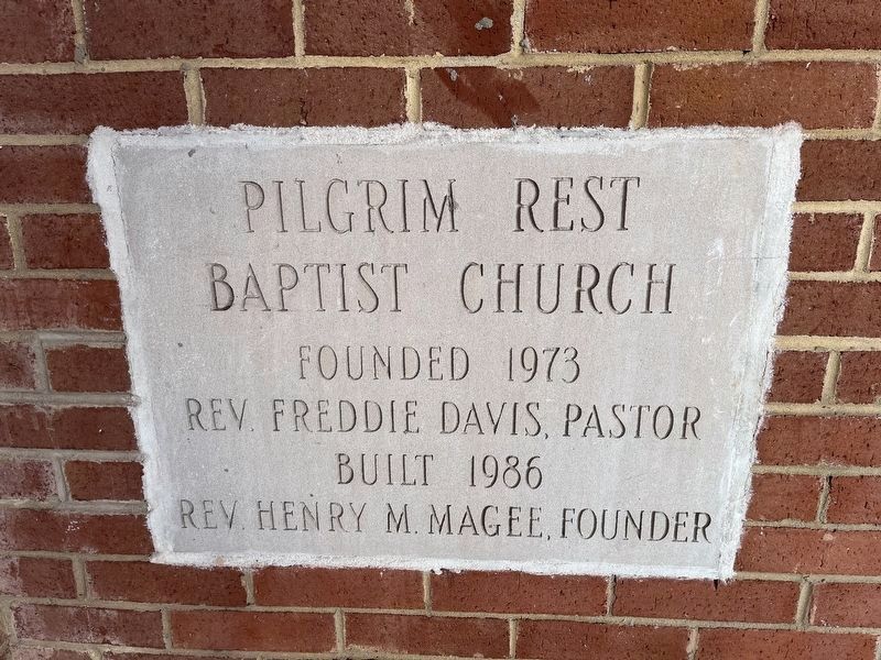 Pilgrim Rest Baptist Church Marker image. Click for full size.