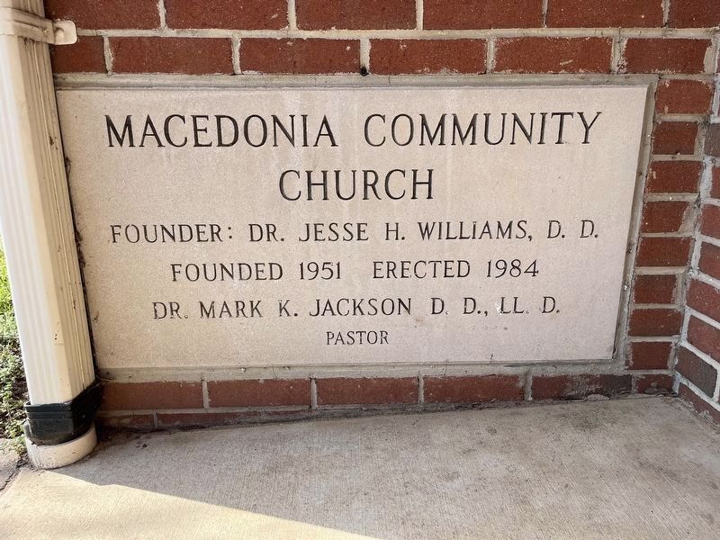 Macedonia Community Church Marker. Click for full size. Macedonia Community Church Marker image. Click for full size.