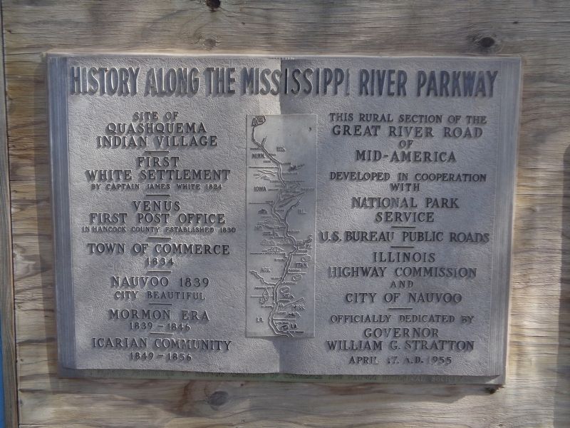 History Along The Mississippi River Parkway Marker image. Click for full size.