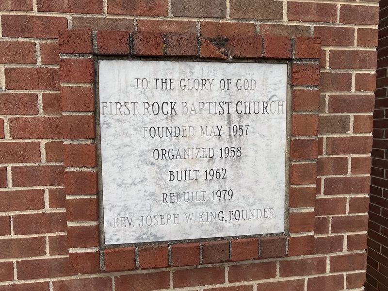 First Rock Baptist Church Marker image. Click for full size.