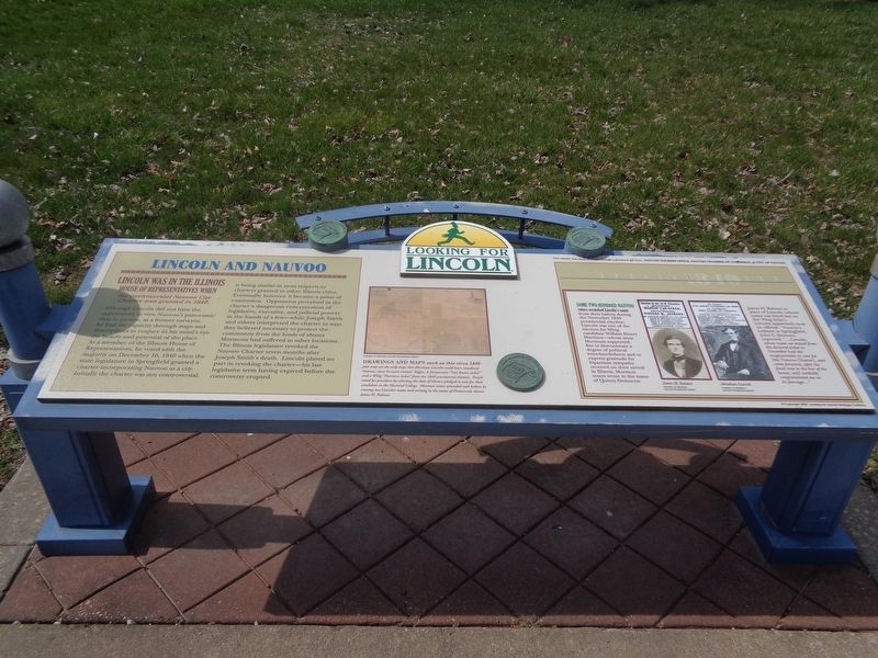 Lincoln and Nauvoo Marker image. Click for full size.