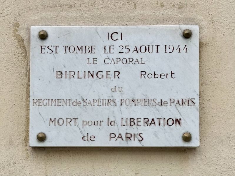 Robert Birlinger Marker. Click for full size. Robert Birlinger Marker image. Click for full size.