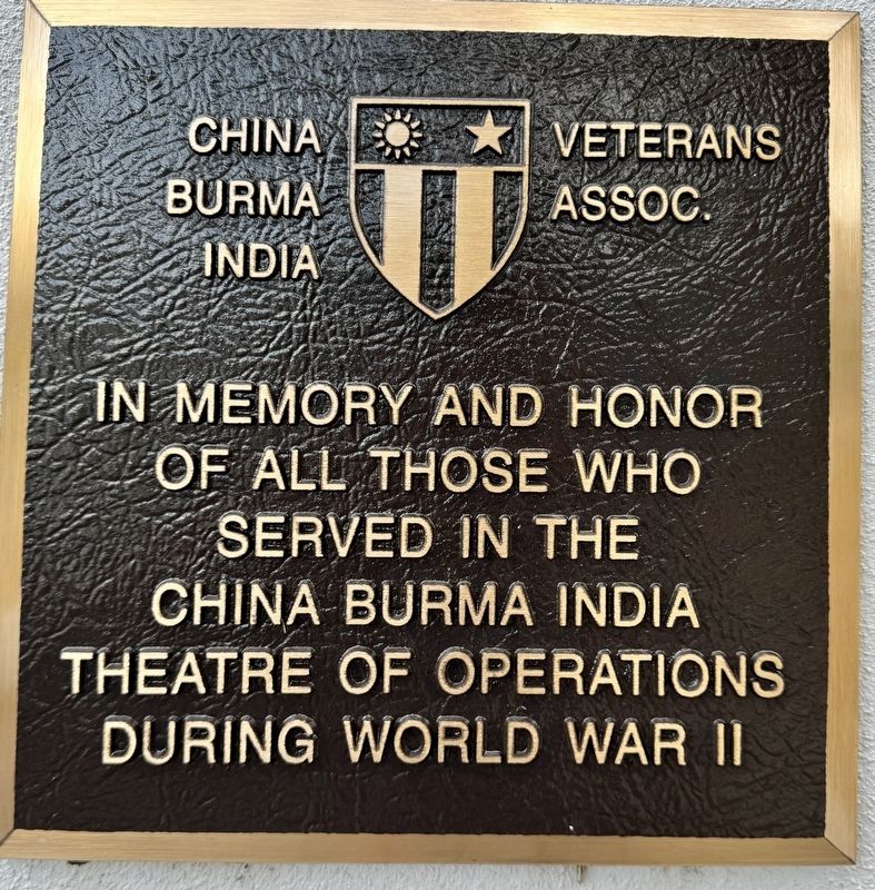 China Burma India Theatre Veterans Marker image. Click for full size.