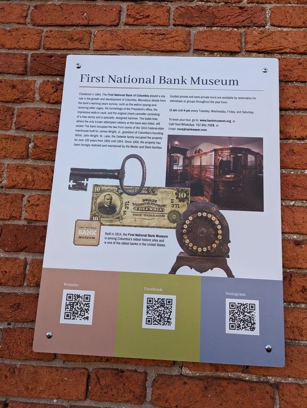 First National Bank Museum Marker image. Click for full size.