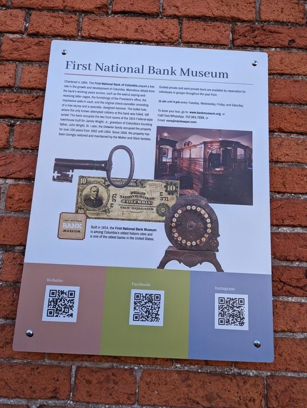 First National Bank Museum Marker image. Click for full size.