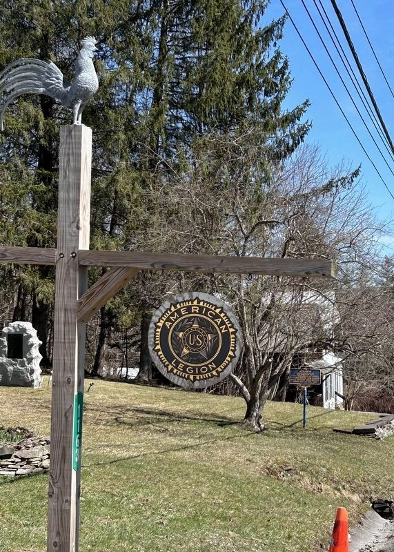 American Legion Post sign and Settlers of McDonough Marker image. Click for full size.