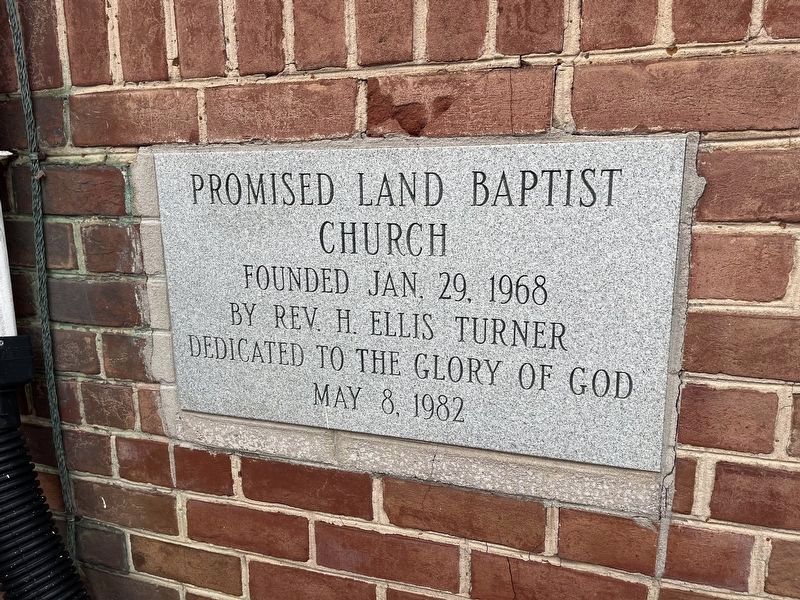 Promised Land Baptist Church Marker. Click for full size. Promised Land Baptist Church Marker image. Click for full size.