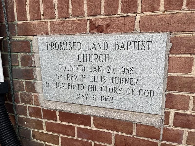 Promised Land Baptist Church Marker image. Click for full size.