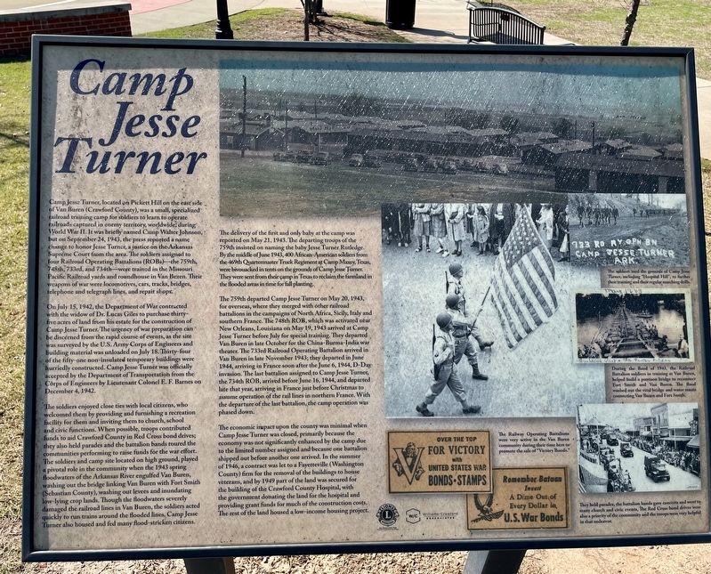 Camp Jesse Turner Marker image. Click for full size.