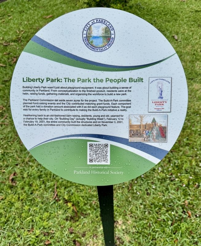 Liberty Park: The Park the People Built Marker. Click for full size. Liberty Park: The Park the People Built Marker image. Click for full size.
