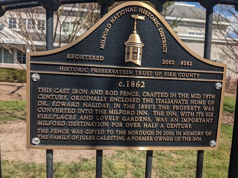 c.1862 (Milford Inn Cast Iron and Rod Fence) image. Click for full size.