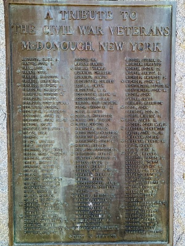 A Tribute To The Civil War Veternans Marker image. Click for full size.