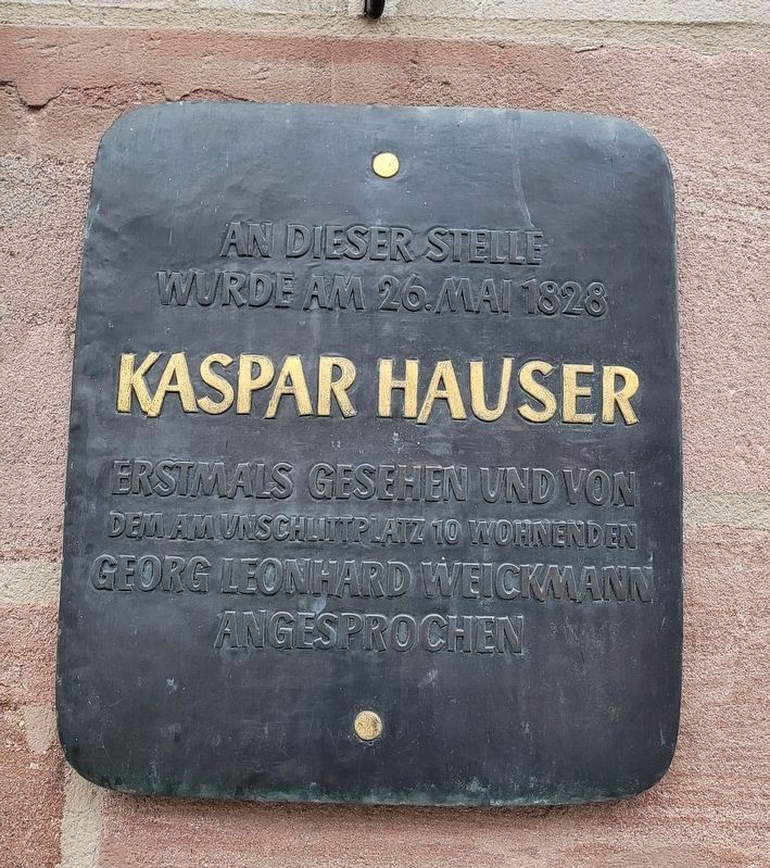 Kaspar Hauser Marker. Click for full size. Kaspar Hauser Marker image. Click for full size.