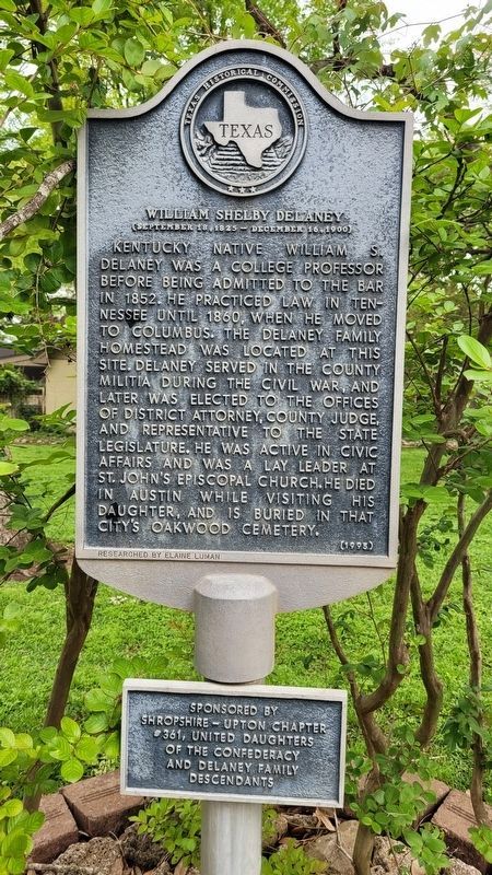 William Shelby Delaney Marker. Click for full size. William Shelby Delaney Marker image. Click for full size.
