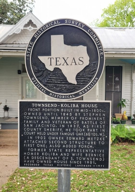 Townsend-Koliba House Marker. Click for full size. Townsend-Koliba House Marker image. Click for full size.