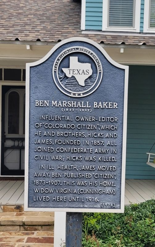Ben Marshall Baker Marker. Click for full size. Ben Marshall Baker Marker image. Click for full size.
