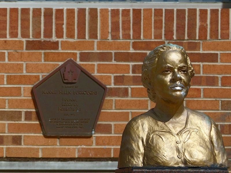 Dr. Nannie Helen Burroughs Marker<BR>and Dedication Plaque image. Click for full size.