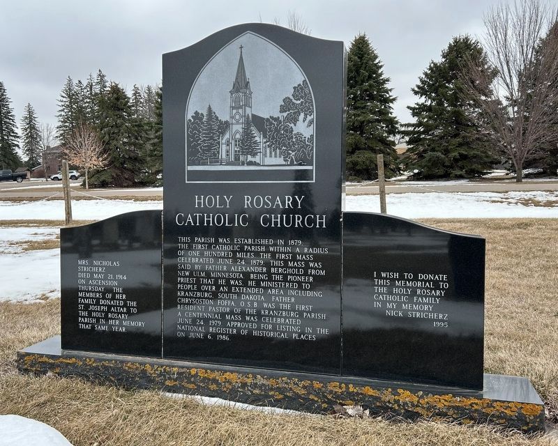 Holy Rosary Catholic Church side of marker image. Click for full size.
