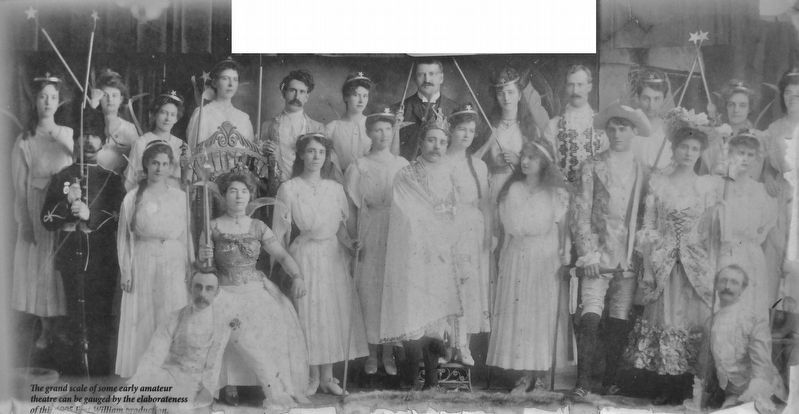 Marker detail: Early Amateur Theatre Production. Click for full size. Marker detail: Early Amateur Theatre Production image. Click for full size.