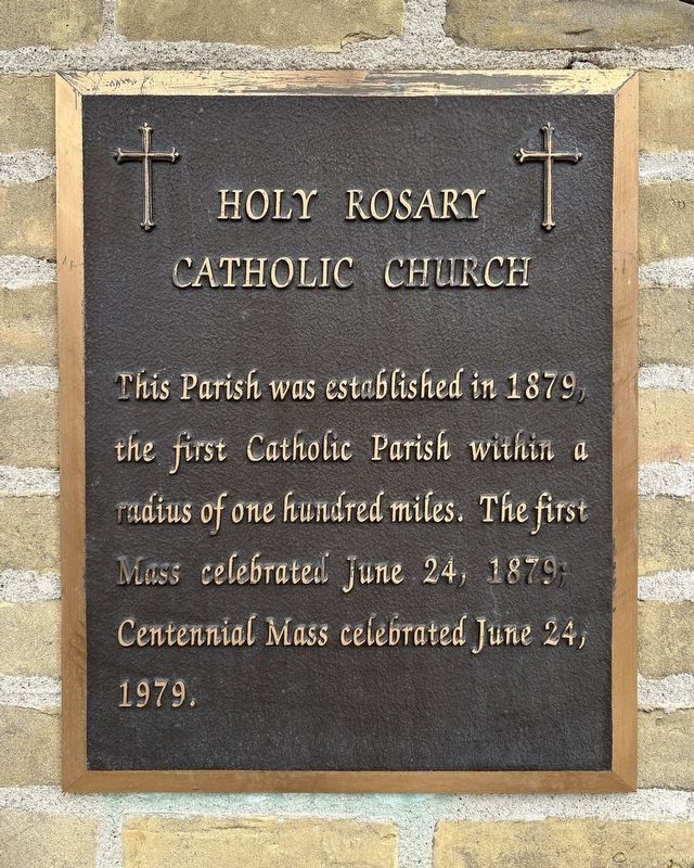 Holy Rosary Catholic Church Marker image. Click for full size.
