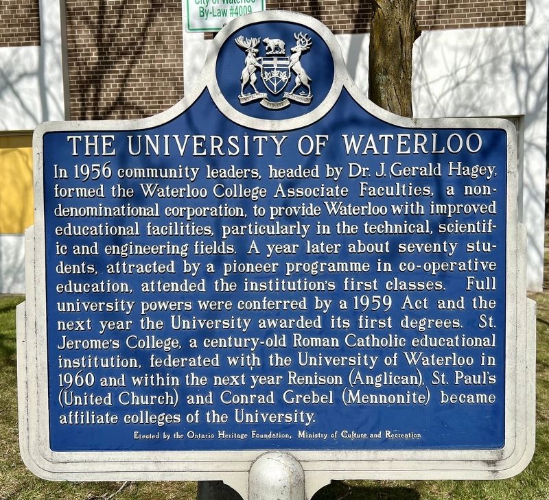 The University of Waterloo Marker image. Click for full size.