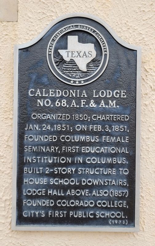 Caledonia Lodge No. 68. A.F. & A.M. Marker image. Click for full size.