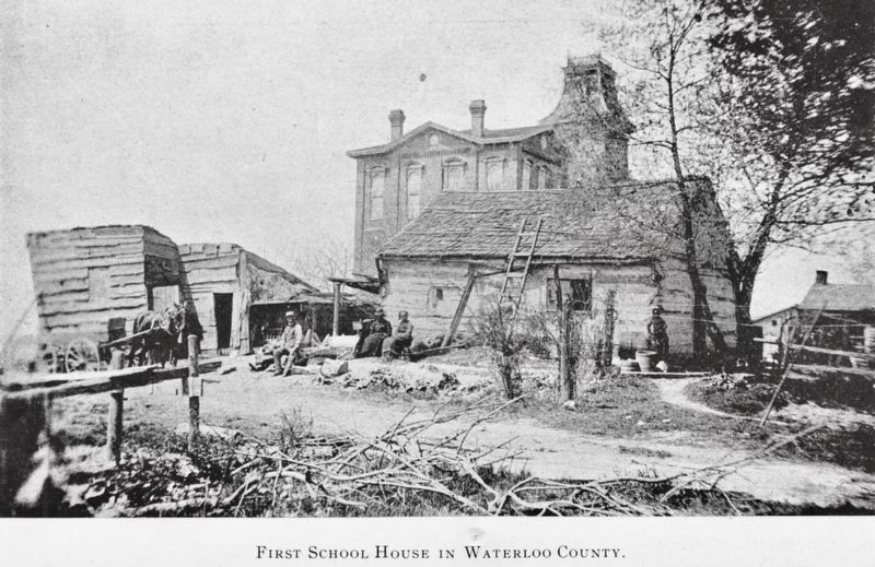 First Schoolhouse in Waterloo, during its time as the home of Levi Carroll (pre-1891) image. Click for full size.