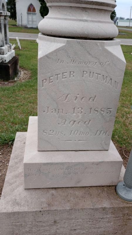 Peter Putman grave site image. Click for full size.